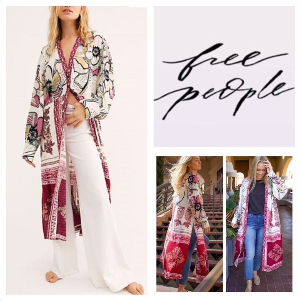 Free People C’est Moi Mixed Print Maxi Top.  NWT.